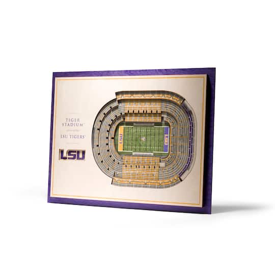 NCAA 5-Layer StadiumView Wall Art By Youthefan in Lsu Tigers | 13" x 17" x .63" | Michaels®